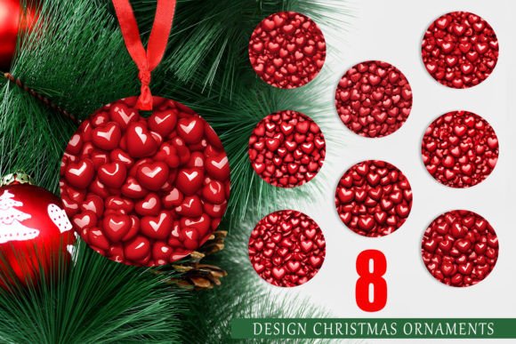 Ornaments Red Heart Background for Crafts