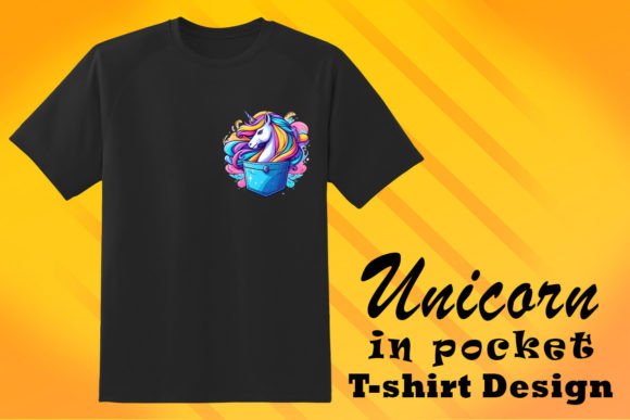 Pocket-Sized Unicorn Art: Stylish POD T-Shirt Designs