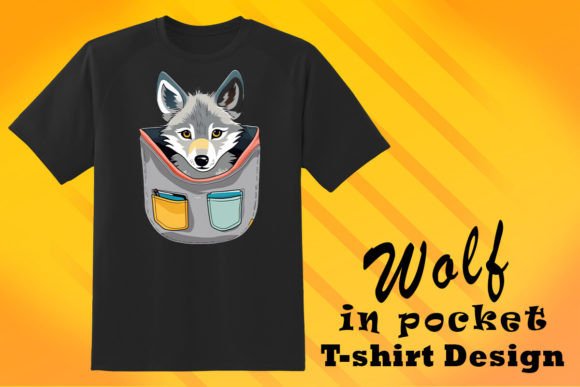 Pocket Wolf T-Shirt Designs for Local Brands