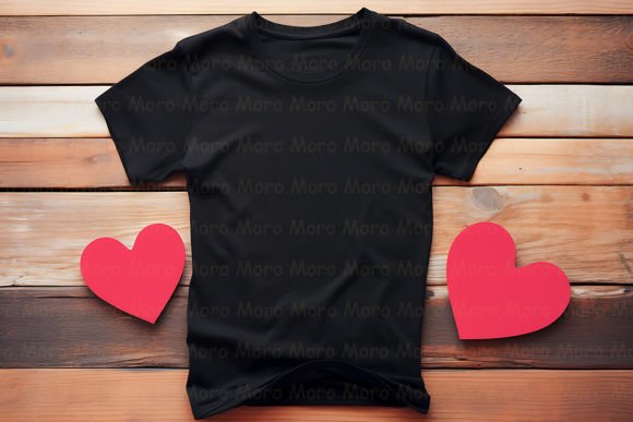 Valentine Black T-Shirt Mockup for Crafters