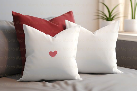 Valentine Pillow Mockup for Pillows Amp