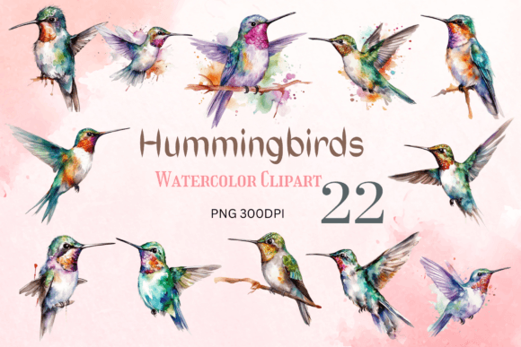 Watercolor Hummingbirds: Elevating Crafts & Branding